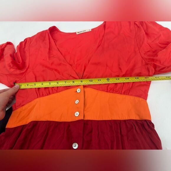 Marine Layer Maeve Colorblock Maxi Dress Multicolor TENCEL Pockets - Size M - Picture 9 of 11